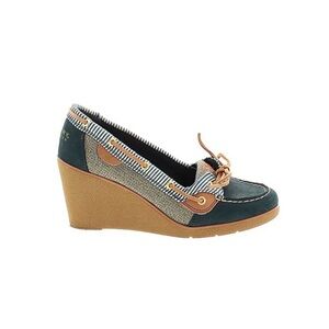 Sperry Women's Blue and Tan Wedge Shoes